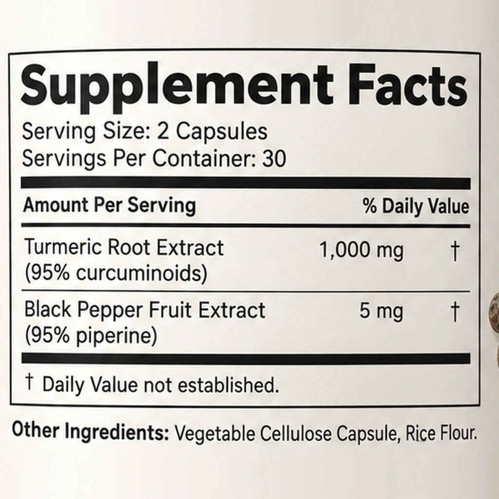 Joint Relief supplement facts panel